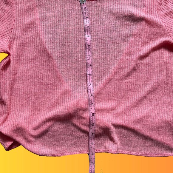 *SOLD* Divided by H&M Pink Oversized Shirt Open Back and  Bow Detail Size Small - Picture 8 of 8